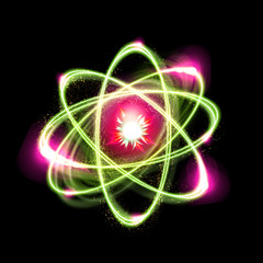 Atomic Particle 3D Illustration