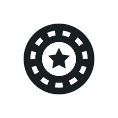 casino chip vector icon