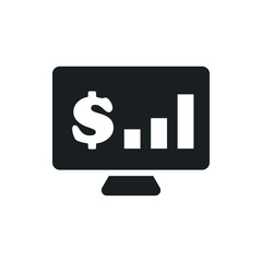 monitor dollar vector icon