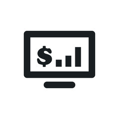 monitor dollar vector icon