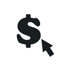 dollar cursor vector icon