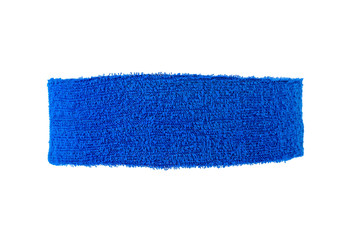 Blue training headband isolated on a white background