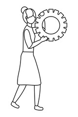 Businesswoman avatar cartoon design vector illustration