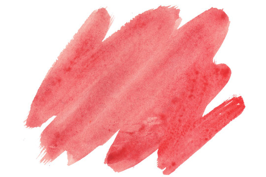 Bright red as a scarlet flower background painted with brush strokes with water-colors, activating imagination