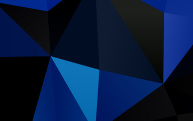Obraz premium Dark BLUE vector polygon abstract background.