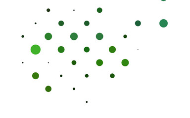 Light Green vector template with circles.
