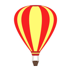 Air balloon on white background. Colorful air balloon vector EPS10. Adventure transportation.