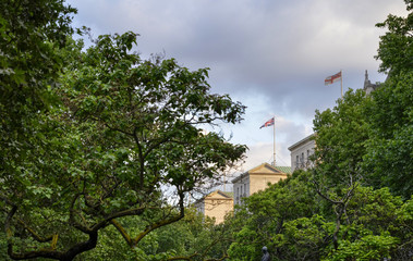 London, United Kingdom, June 2018. The Whitehall Gardens,