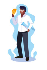 Avatar cartoon engineer man design