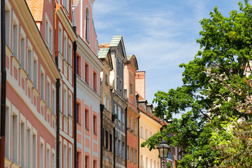 facades of old tenements