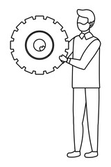 Businessman avatar cartoon design vector illustration