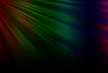 Obraz premium Dark Multicolor, Rainbow vector pattern with narrow lines.