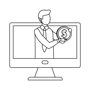 Businessman avatar cartoon design vector illustration