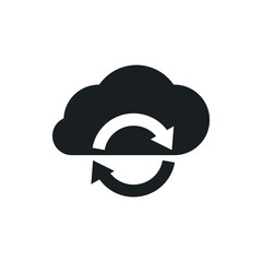 cloud exchange vector icon