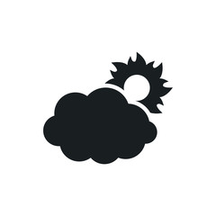 sun cloud vector icon