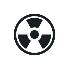 nuclear sign vector icon