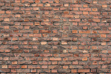 antico muro di mattoni texture primo piano