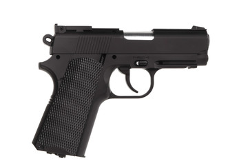 Pneumatic pistol isolated on white background.