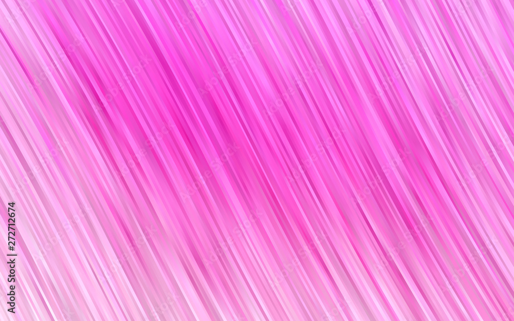Poster light pink vector pattern with lines, ovals.