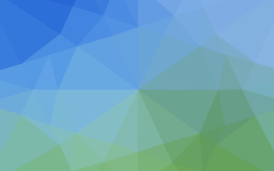 Light Blue, Green vector shining hexagonal pattern.