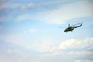 Naklejka na ściany i meble Russian military helicopter