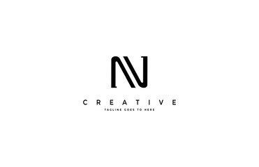 Minimal N Monogram Design Logo Template