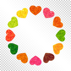 Design Element Frame Autumn Hearts