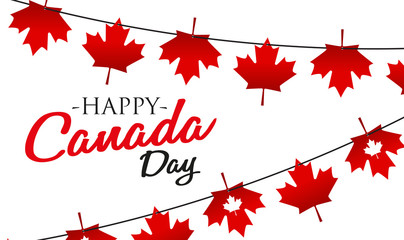 Festive background, Canada Day. Vector illustration