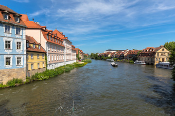Obraz premium Beautiful view of the Little Venice in Bamberg from the old bridge