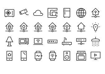 Internet Of Things Line Icons