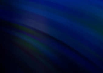 Dark BLUE vector background with bent ribbons.