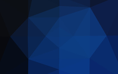 Obraz premium Dark BLUE vector shining triangular background.