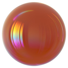 Sphere bubble round oil drop orange close-up