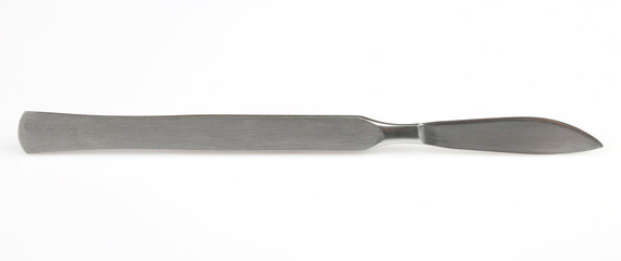 medical scalpel on a white background. everyday items.