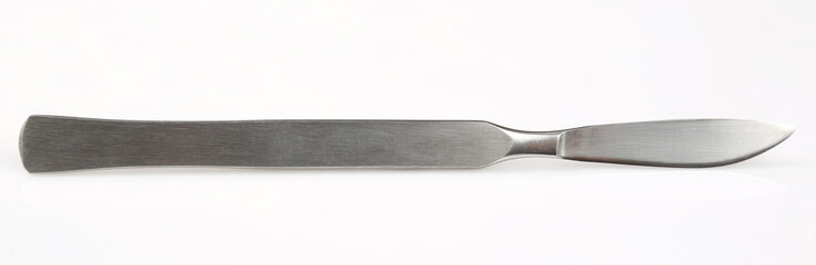 medical scalpel on a white background