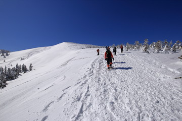 Naklejka na ściany i meble 厳冬期の西吾妻山 ( Snowscape at Mount Nishi-Azuma, Fukushima and Yamagata, Japan )