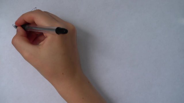 Writing of mathematical formulas on paper.	Work of the mathematician.