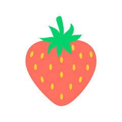 Strawberry fresh fruit icon.