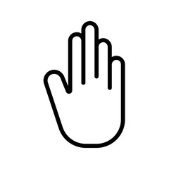 Stop hand icon flat vector illustration design