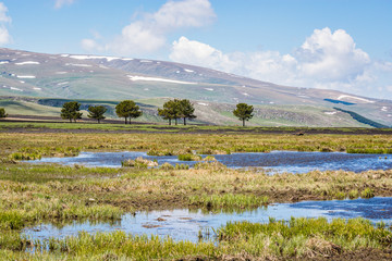 Bughdasheni Reserve in mountains in south of Georgia near Ninotsminda