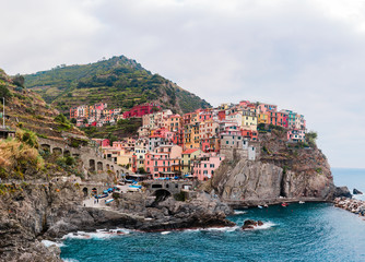 Fototapeta na wymiar Manorala in the Cinque Terre in Italy 
