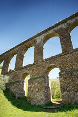 Fototapeta na wymiar Almunecar aqueduct set in landscape