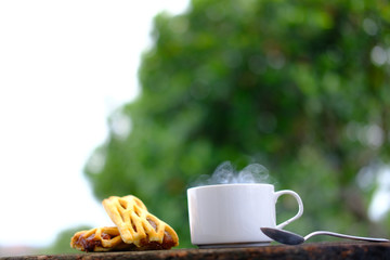 coffee cup on table