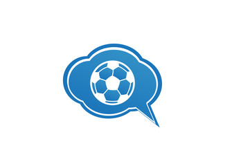 Football for logo design illustration in a chat icon