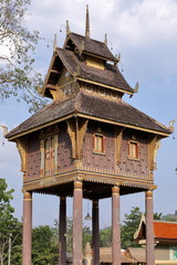 Old Temple, Na Haeo District, Loei Province,Old Temple of Thailand, Old Bell Tower in Thai Temple