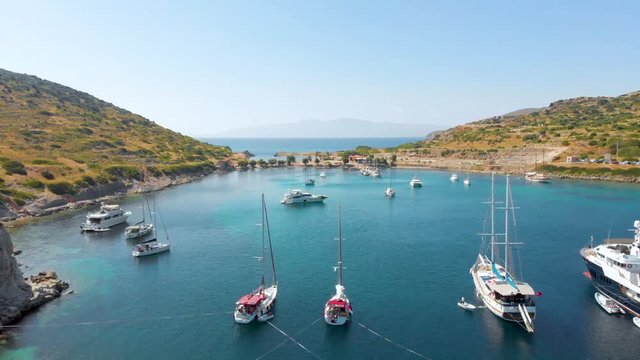 Dat&ccedil;a Turkey Knidos Ancient City Aerial View