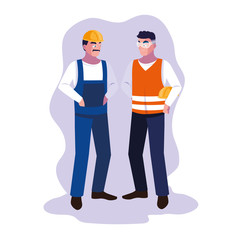 Avatar cartoon engineer men design