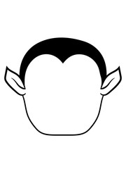 kopf maske vampir ohne gesicht ohren hut mütze verkleidung lustig cool comic cartoon design horror monster halloween kopf