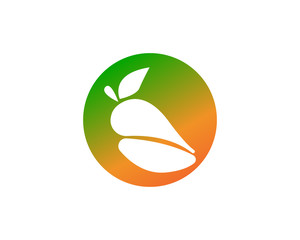 Mango in flat style. Mango vector logo. Mango icon