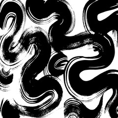 Brush grunge pattern. White and black vector.